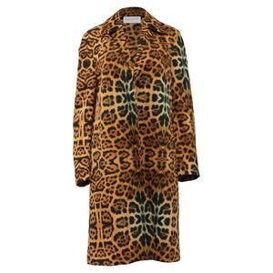 Dries Van Noten Rolta Leopard Print Coat In Animal Print Viscose